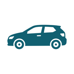 Obraz premium Vector Illustration of a Hatchback Car Icon for Automotive Design