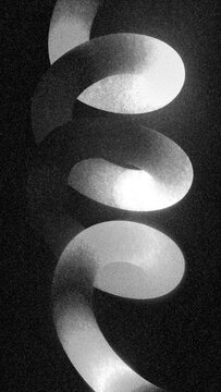Abstract grainy background with glowing monochrome lines and retro film effect.