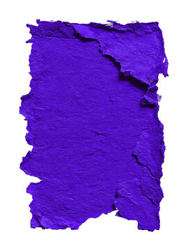Thick dark purple torn paper texture with rough peeling edges.