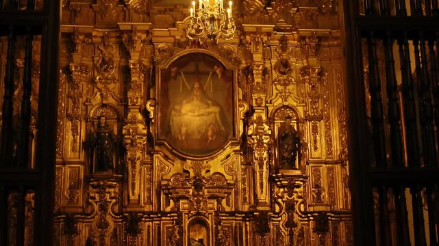Mexico City Metropolitan Cathedral Altar Of The Kings Baroque Retablo