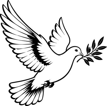 Flying Peace Dove SVG, Holy Spirit dove svg, Dove SVG
