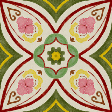 seamless floral pattern peranakan style