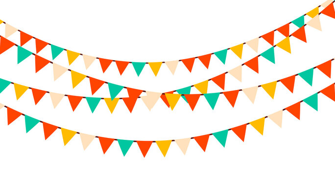 Festival bunting flag party garlands decoration png