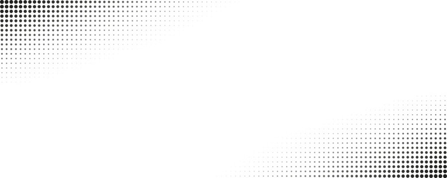 Dotted corner texture, dot wave frame bg - vector