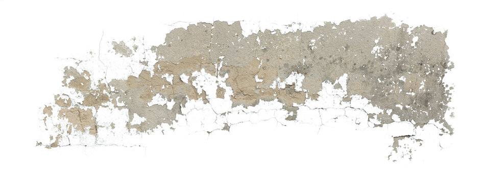 Damaged Plaster and Exposed Wall Decal Texture Overlay Masked PNG transparent background