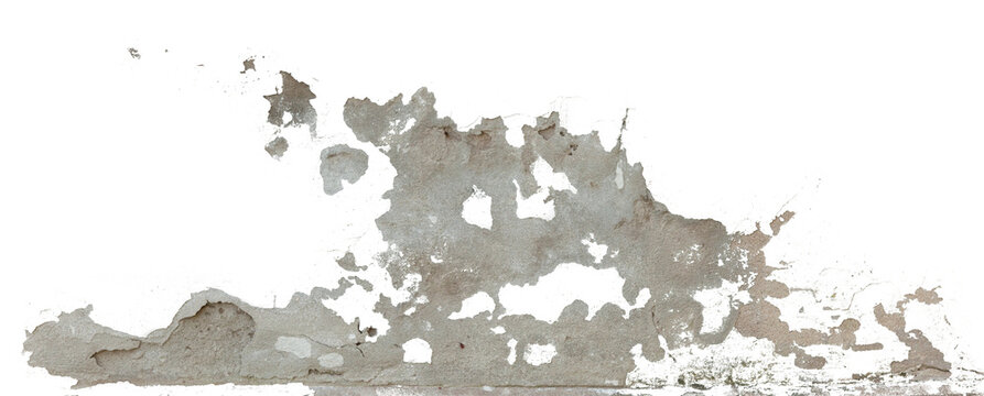 Damaged Plaster and Exposed Wall Decal Texture Overlay Masked PNG transparent background