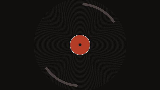 Vintage Vinyl Record Turntable Microgrooves Specular Sheen 4K Loop