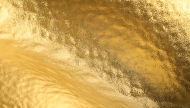 Abstract golden background with hammered metal texture and soft waves
