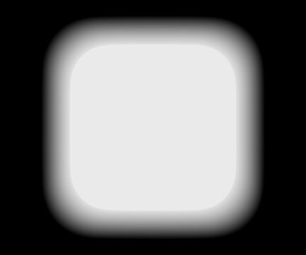 Rounded square shadow light overlay effect with smooth transition to the center