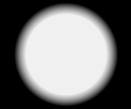 Circle shadow light overlay effect with smooth transition to the center