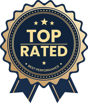 Top Rated Best Performance Gold Award Badge