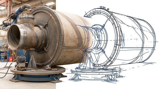Large Industrial Pipe Inspection in Factory Setting
