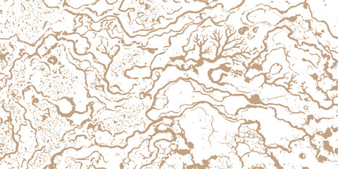 Fototapeta premium Abstract natural texture with brown branching lines on a white background