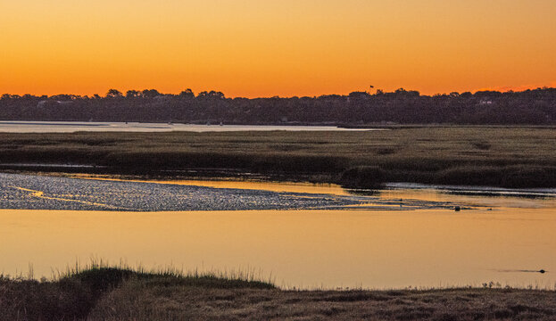 sunrise over the river