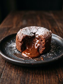 Chocolate Lava Cake Oozing