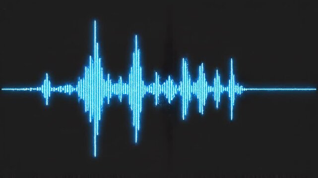 Audio waveforms displayed on a digital interface with dynamic amplitude variations during playback
