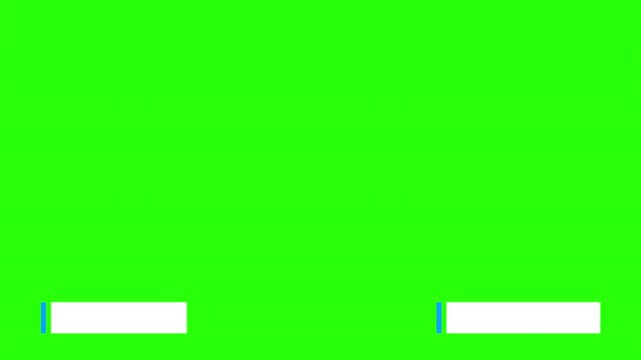 simple lower third animation on green screen, double lower third for name and title