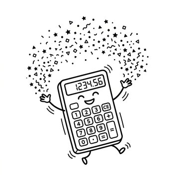 Creative Calculator Celebrating Financial Freedom.