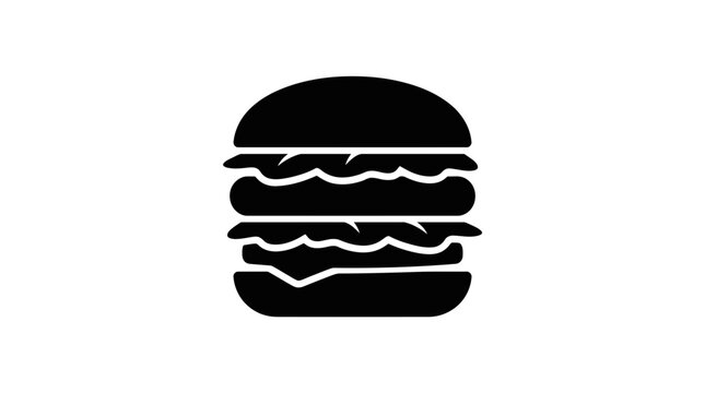Cheeseburger icon illustration highlights fast food dining and delicious American menu options.