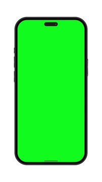 Smartphone Green Screen Mockup Slide Down Animation Chroma Key Display For App Presentation UI Showcase Editing Footage Mobile Promo Screen Template Video Overlay Background