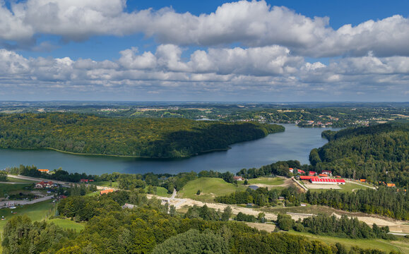 A beautiful and peaceful summer day by Lake Ostrzyckie. Kashubia, Poland.