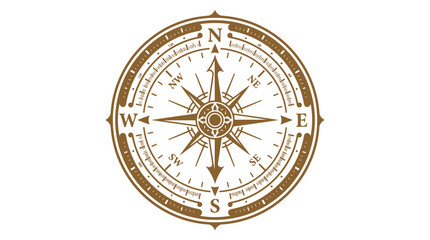 Obraz premium Vector illustration of day of fall antique navigational compass rose