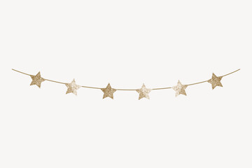 Obraz premium Gold stars party flag, decoration vector