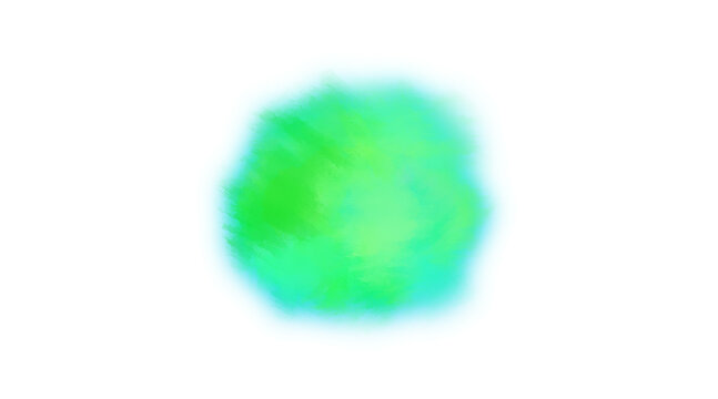 abstract green watercolor hand painted transparent background