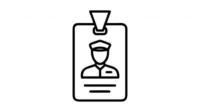Animated line drawing of a blank clipboard icon appearing on a clean white background