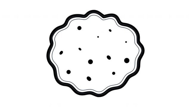 Animated scalloped circle shape with smooth pulsing motion for creative motion graphics design