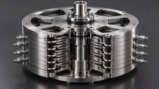 Solid CAD Model of Precision Disc Stack Rotor for Centrifugal Partition Chromatography (CPC)