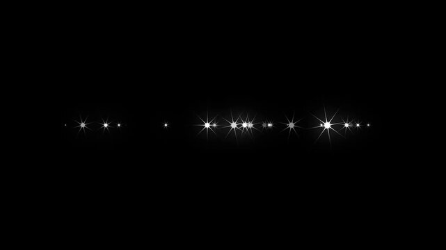 Cosmic starry sky with twinkling stars. Starry night, glowing shinning stars, twinkle stars at sky, dark background animation 4k video