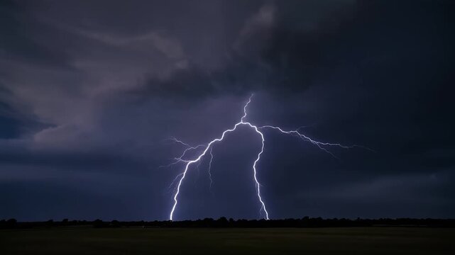 Rare forked lightning captured in slow motion