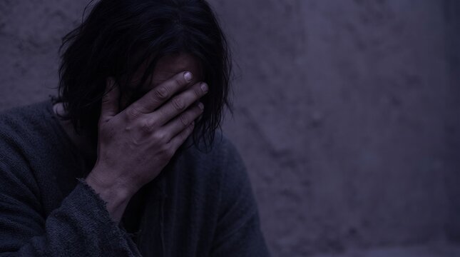 Judas in remorse after Jesus was condemned
