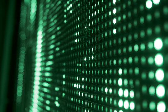 The LED screen with its abstract background texture