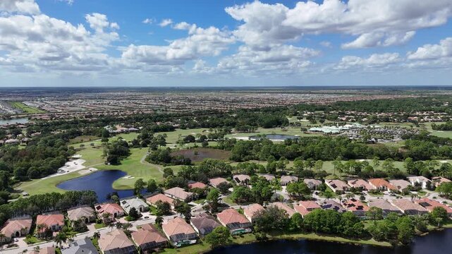 Golf course communities in Port St Lucie in St Lucie County, Florida. 