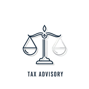 Symbolic Scales Representing Tax Advisory Services And Legal Balance