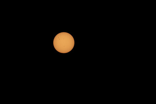 Full Solar Disk with Visible Sunspot Activity