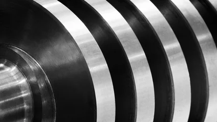 Industrial open mixer with screw in food industry close-up. Metallic coils display polished, smooth surfaces © Aleksandr Matveev