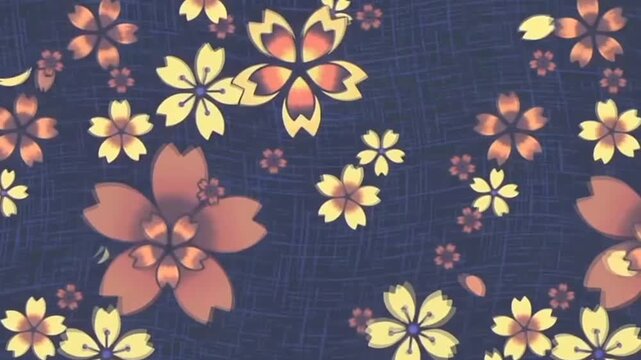 Japanese Style Cherry Blossom Petals Swirling Motion Graphics