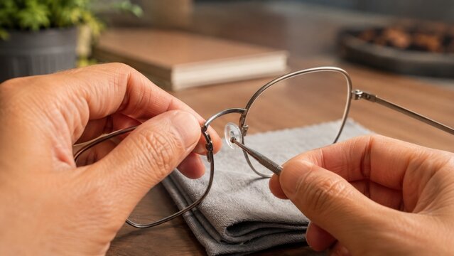 Hands Replace Soft Nose Pad on Unbranded Eyeglass Frame