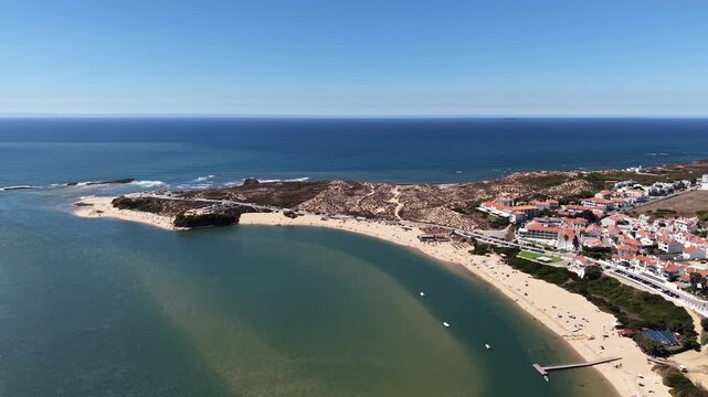 Vila nova de milfontes aerial coastal scenery