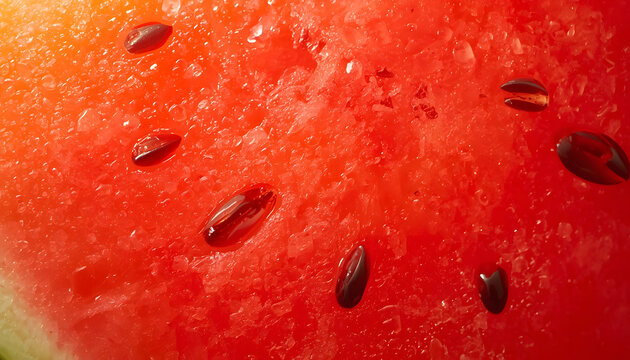 Watermelon slice showing detailed flesh texture