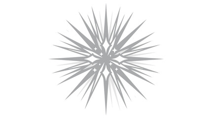 Fototapeta premium Stylized Sparkle Burst Vector Illustration with Thin Radiating Points in Silver and White Tones - Perfect for Holiday Decorations, Festive Celebrations, and Premium Design Projects on Clean Solid