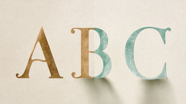 Split Letters Design: Modern typography with dual texture monogram for personalized branding