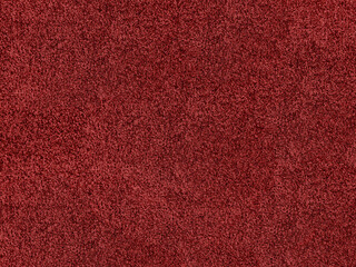 Red, Detailed textile carpet texture background showing woven plush fabric fibers pattern structure for interior design backdrop material © Ian