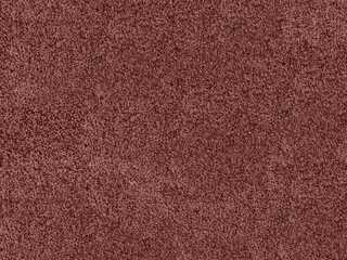 Red, Detailed textile carpet texture background showing woven plush fabric fibers pattern structure for interior design backdrop material © Ian