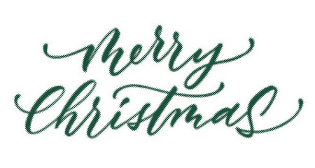 Merry Christmas festive handlettered calligraphy design in a classic elegant style transparent background © AbstractZone