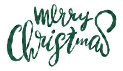 Merry Christmas green textured calligraphy text isolated on white background transparent background © AbstractZone