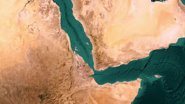 Taiz, Yemen, map, city, location, Red Sea, coastline, geography, animation, cartography, motion graphics, Middle East, boundary, territory, marker, region, satellite, Arabian Peninsula, strait, pin